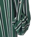 Miss Lili  Active USA Boutique Green Stripe Open Long Blazer SIZE S Photo 4