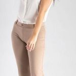 Betabrand Boot-Cut Classic Dress Pant Yoga Pants Khaki Twill Photo 0
