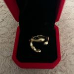 Gorgeous Golden Embellished Adjustable Statement Ring Size 7 Photo 0