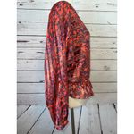 Free People  Small Blouse Paisley Metallic Stripe Shirt Boho‎ Hippie Peplum Photo 4