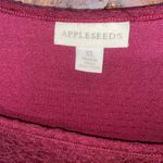 appleseed's  Maroon Red Scrunch Stretch Short Sleeve Square Neck Top Size XL Photo 3