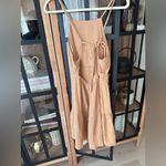 ZARA muslin mini dress crinkle halter tiered open back square neck adjustable Photo 2