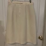 Elegant Cream Pencil Skirt with Belt Size 14P Photo 1