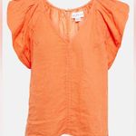 Velvet Tees Velvet Ava linen top in Orange Photo 0