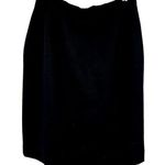 Giorgio Armani  100% Wool Pencil Skirt High Waisted Zip Slit Office Black 10 Photo 0