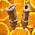 Rouge Helium  Tan Heeled Boots With Faux Fur‎ Accent Size 8.5 Photo 3