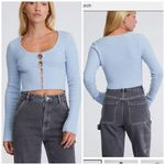 LA Hearts Blue Cardigan Sweater Size Small Photo 3