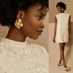 Anthropologie NWT Payal Jain Archer Mini‎ Dress  BHLDN White Floral Applique 10 Photo 3