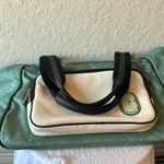 Coach : Teal & White (C3656) Court Tote Signature Nylon Bag- Silver Tone- mark Photo 11