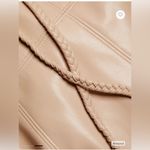 Alice + Olivia Leandra Vegan Leather Minidress, SZ 2, Almond color, BN,$395 Photo 7