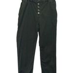 Veronica Beard  Tedi Paperbag Pants Green Women’s Size 25 High Rise Cropped Twill Photo 0