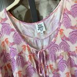 Ivy Jane Anthropologie babydoll blouse Novelty Rooster print  ruffles bell sleeve Photo 1