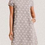 Habitat  Linen Grey + White Polka Dot Shift Dress – Cottagecore Minimalist (Sz S) Photo 0