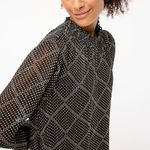 J.Crew NEW Factory Ruffle Tiered Mini Dress Black Light Khaki Photo 2