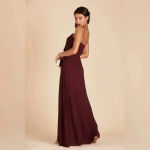 Birdy Grey  Gwennie Bridesmaid Dress in Chiffon Cabernet Size Large NWT Photo 3