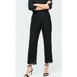 J.Crew  Black Peyton High-rise Pull-on Wide Leg Lace Sz. 2 Photo 1