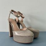 Antonio Melani x Born on Fifth Liv Metallic Glitter Closed Toe Platform Pumps Photo 1
