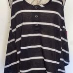 Poof! Poof Excellence Womens Blouse Tank Sz Small Striped Sleeveless Swing High Low Photo 5