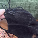 Aquazzura Sexy Thing Black Suede Cut Out Back Tie Open Toe Heels Size 8 Photo 6