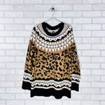 Torrid  Vegan Cashmere Pullover Animal Print Crewneck Sweater Size 0 Photo 5