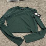 Envy  Forest Green Long Sleeve Crop Top Photo 0