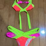 Agent Provocateur Mazzy Neon Bikini Swimsuit Top and Bottom Pink Size 4 Photo 8