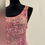 EUC Fleurish Pink and Yellow Floral Paisley Tank size medium Photo 2