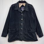 Faded Glory Vintage  Black Corduroy Barn Work Jacket Insulated Blanket Lined L Photo 0