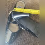 Brighton BEAU Black Patent Leather Croc Mules High Heels Size 8M -MSRP $235.00! Photo 5