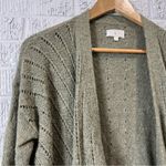 Lou & grey Small Green Knit Olive Green Oversized Flowy Cardigan Photo 2