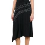 Tory Burch Asymmetrical Black Mirror Embellished Dress Studded Sleeveless Small Photo 1