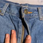 Vtg 1990s Liz Claiborne Blue Denim Floral Embroidered Lace Trim Mom Shorts Sz 10 Photo 2