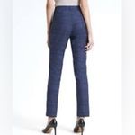 Banana Republic  Ryan Plaid Navy Blue Trouser Washable Italian Wool Pants 8 Photo 1