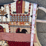 Vintage cottage core Handmade Quilted Farmhouse Vest M Beige Red Size M Photo 7