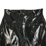 Spanx Faux Patent Leather Shape Leggings Sz M Black Classic Boho Holiday Party Photo 6