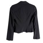 Nuna Lie Black Pinstripe Italian Peak Lapel Two Button Blazer Jacket Size 4 Photo 5