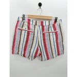 Old Navy  Women Size 12 Striped Linen Blend Mid Rise Everyday Shorts Casual Photo 1