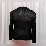 Jones New York Signature Front Collarless Long Sleeve Cardigan Sequin (649) Photo 2
