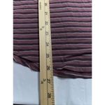 Lululemon  Womens Tee‎ V-Neck Maroon Strips Size  10 Short Sleeve T-Shirt Photo 4