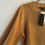French Connection Dress Babysoft Balloon Sleeve Sweater Dress in Camel Sz L NWT Photo 10
