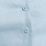 Reformation  | Arella 100%‎ Linen Collared Mini Dress in Mineral Blue Photo 4