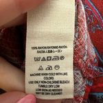 Free People Walking On A Dream Keyhole Pullover Tunic Red Blue Small Boho Hippie Photo 6