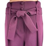 Framed Brazilian Designer $475 Purple High Rise Belted Trouser Dress Pants Sz 8 Photo 3