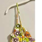 ZARA  Bright 70s Style Retro Floral Mini Dress Women's sz. XS Green Multicolor Photo 5