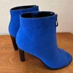 Bar III Dillard Suede Fabric Uppers Ankle Zip Up Boot Blue Size 7 Sku 2878 EUC Photo 3