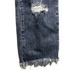 Risen Frayed Kick Flare Distressed Denim High Rise Blue Jeans Raw Hem Womens 32 Photo 8