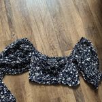 Lulus LULU’S Blossoming Style Navy Blue Floral Print Two Piece Set Photo 3
