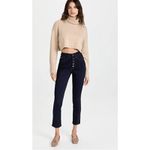 We Wore What  The Danielle Jeans Dani Blue/Black Size 27 High Rise Button Fly NEW Photo 3