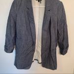 DKNY Cuffed Rolled Sleeve Blazer Chambray Blue Photo 4