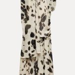 ZARA  dress voluminous maxi animal print kimono scarf layered casual boho  Photo 8